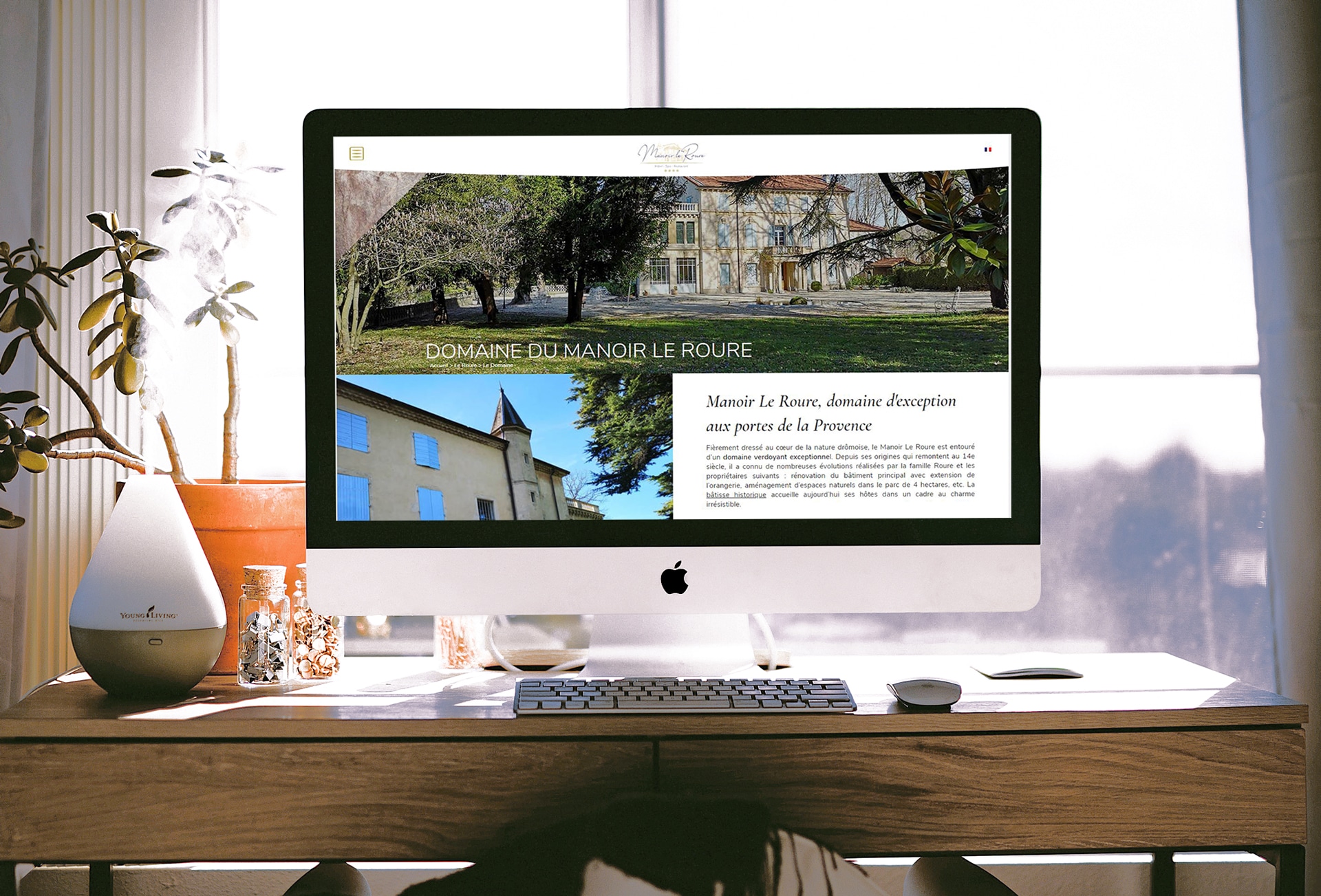 Rédactionnel du site Internet de l'hôtel-spa du Manoir Le Roure